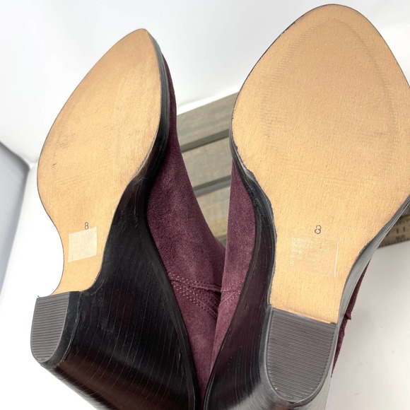 Seychelles Park Suede Wedge Bootie In Purple Size 8 New - Picture 13 of 14